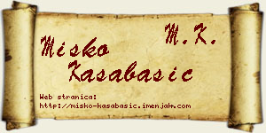 Miško Kasabašić vizit kartica